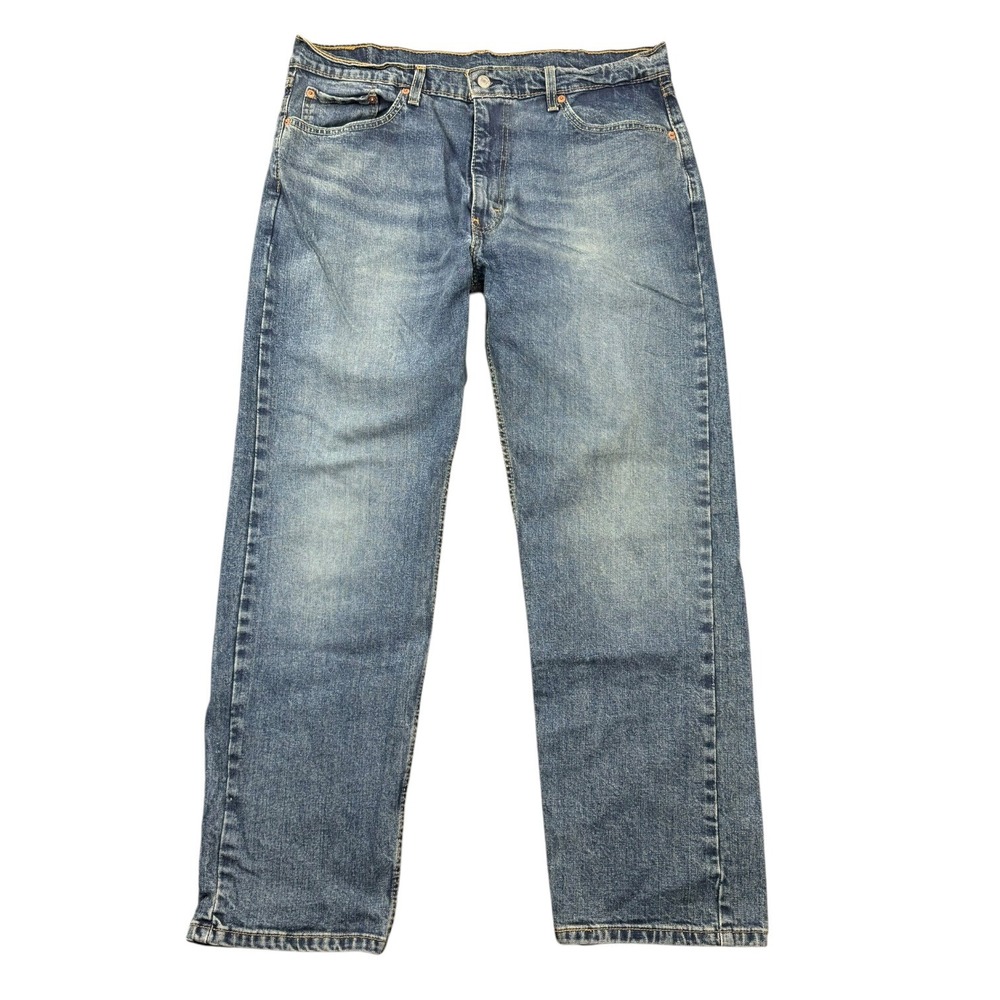 Levis 505 Jeans Men's 38x30 (36x30) Blue Regular Straight Medium Wash‎ Denim Y2K